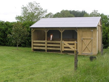 Ali Grigg Horse Shelter with Single Tack Shed